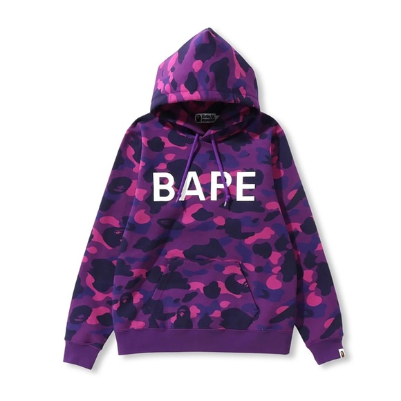 Bape | Shirts | Bape Color Camo Pullover Hoodie Purple | Poshmark